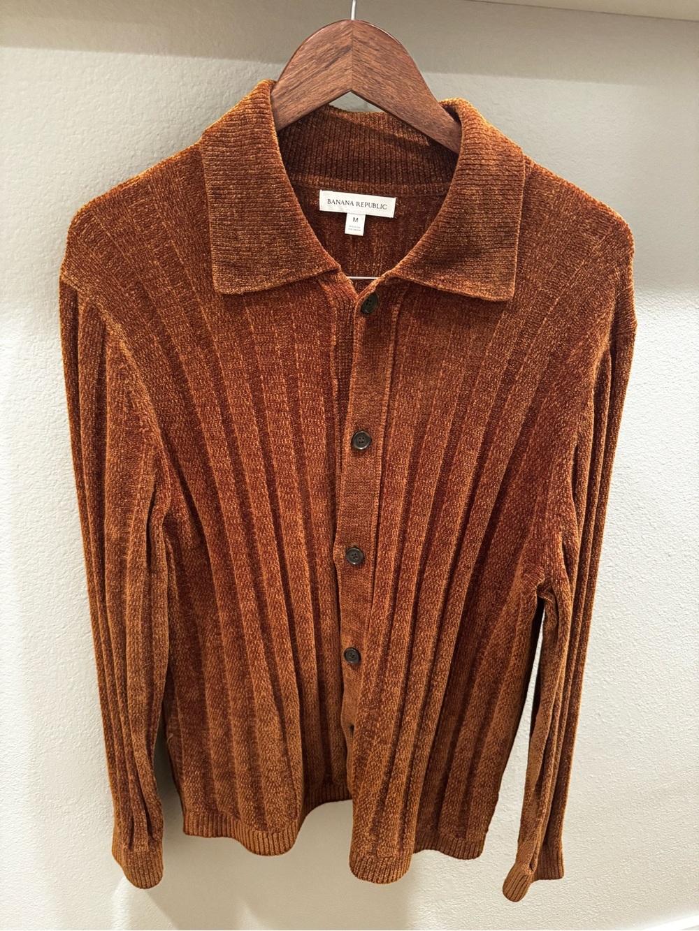 Men’s Banana Republic Chenille Polo Cardigan